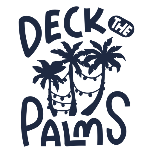 Palms and decoration christmas badge cut out