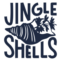 Jingle shells christmas badge cut out