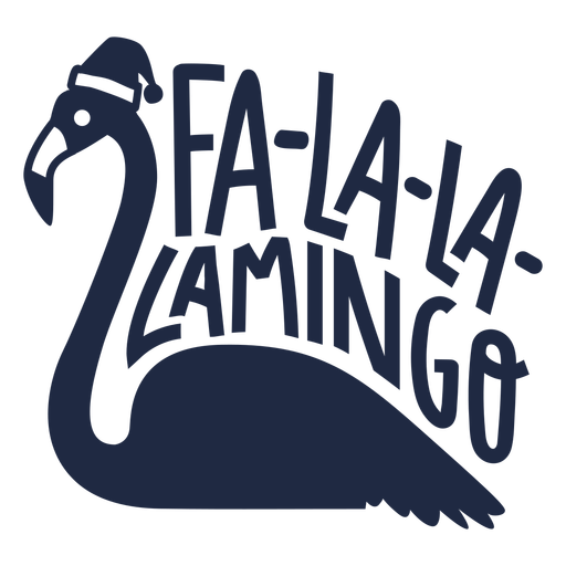 Flamingo christmas badge cut out PNG Design