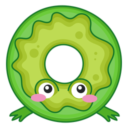 Frog donut kawaii PNG Design