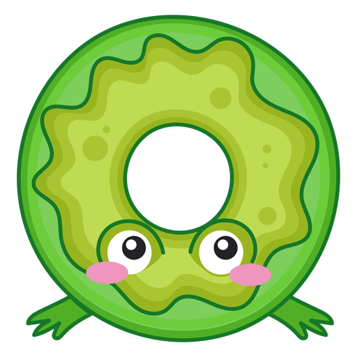 Frog donut kawaii PNG Design