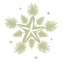 Tropische Weihnachtshand gebürstete Sillhouette - 0 PNG-Design