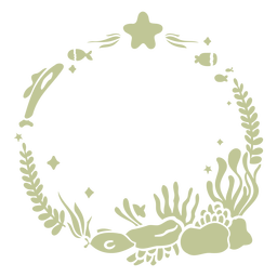 Tropical christmas wreath cut out PNG Design