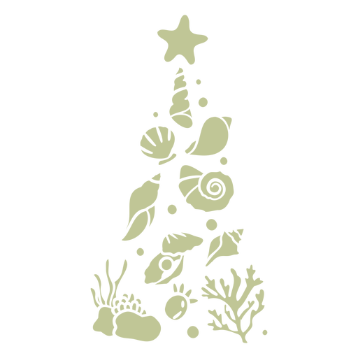 Sea elements christmas tree cut out