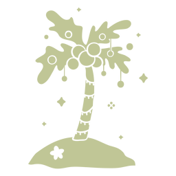 Christmas palm tree cut out PNG Design Transparent PNG