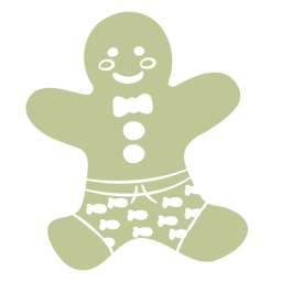 Christmas cookie in shorts cut out PNG Design Transparent PNG