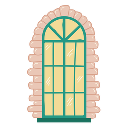 Glossy vintage style window Transparent PNG
