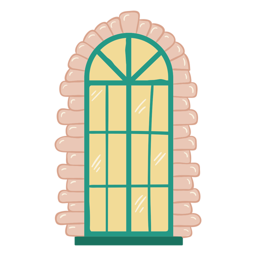 Glossy vintage style window PNG Design