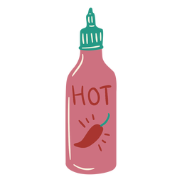 Hot sauce cut out color PNG Design Transparent PNG