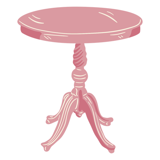 Pink vintage table cut out color PNG Design