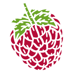 Raspberry color cut out 