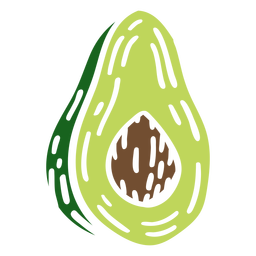 Avocado color cut out  PNG Design Transparent PNG