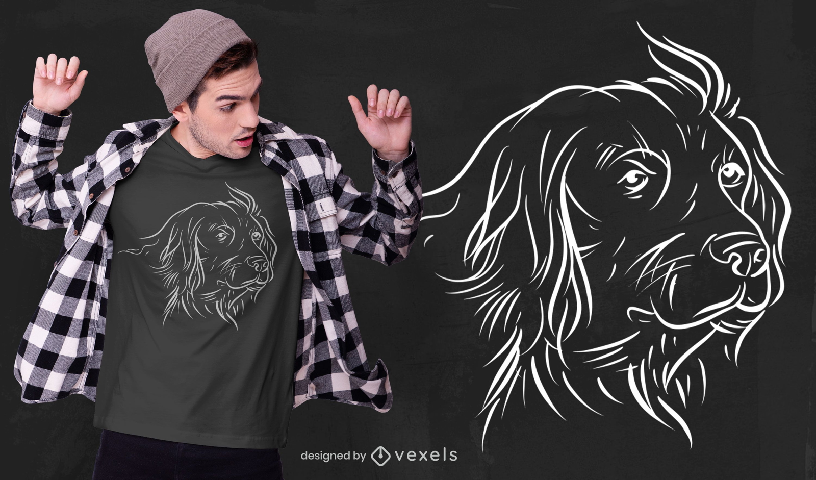 Dog German breed line art t-shirt design
