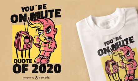 Design de camiseta com as citações de 2020 sem som Design de camiseta com as citações de 2020 sem som