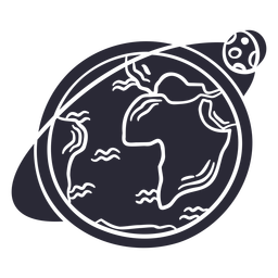 Earth and moon cut out PNG Design Transparent PNG