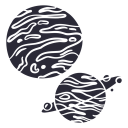 Planets cut out PNG Design