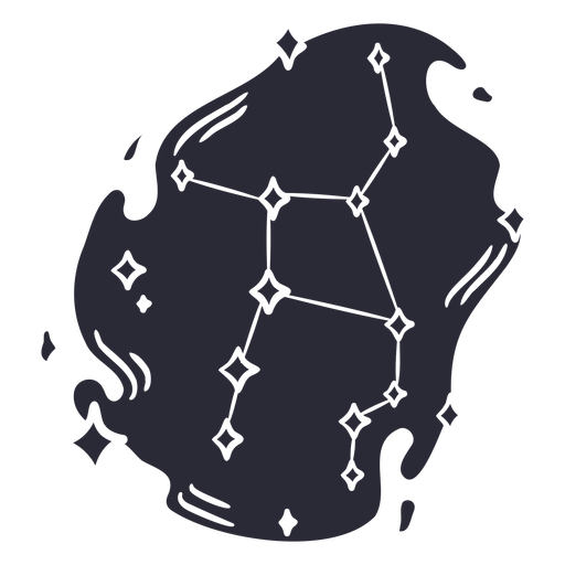 Constellation cut out PNG Design
