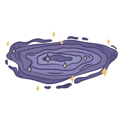 Black hole with sparkles doodle PNG Design