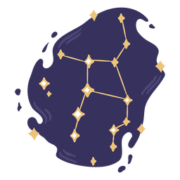 Doodle de color de constelación Diseño PNG