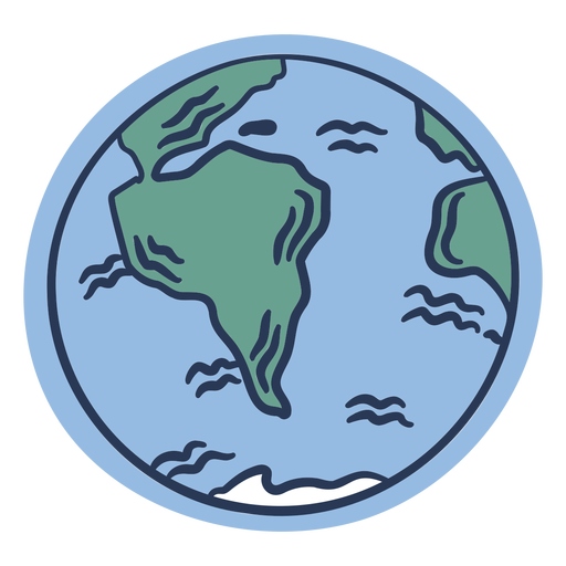 Simple earth color doodle PNG Design