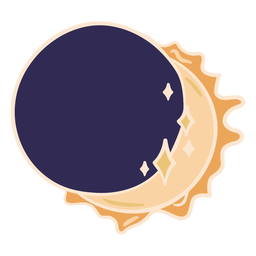 Sun and moon eclipse PNG Design Transparent PNG