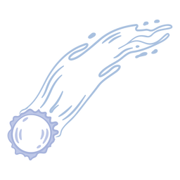 Comet doodle stroke Transparent PNG