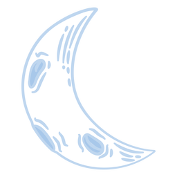 Crescent moon doodle  Transparent PNG