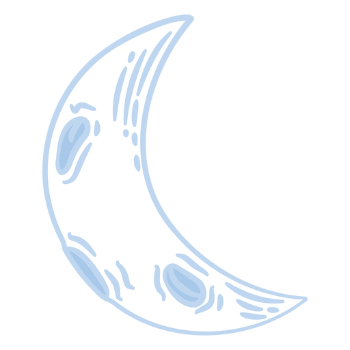 Crescent moon doodle  PNG Design