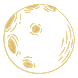 Full moon doodle PNG Design