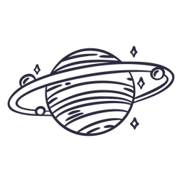 Trazo de contorno del cuaderno espacial - 7 Diseño PNG