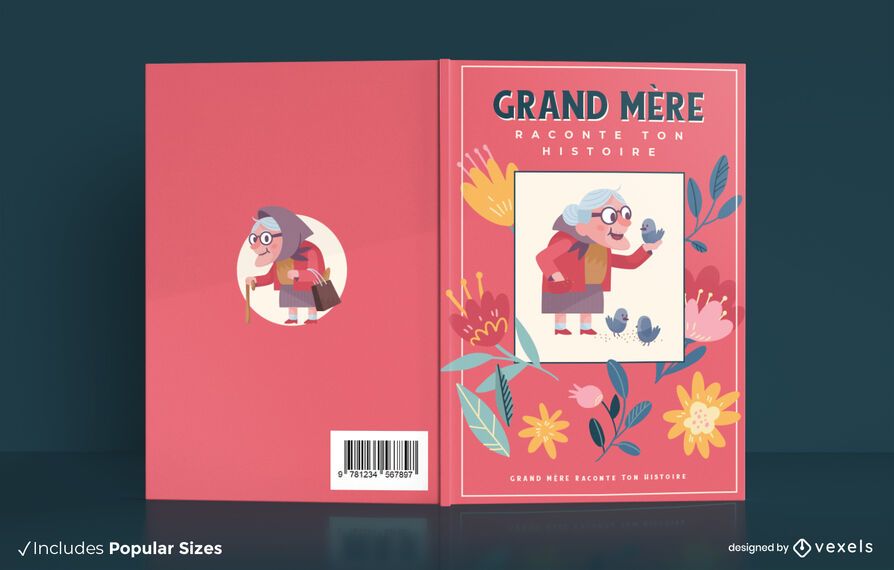 Diseño de portada del libro de cuentos de la abuela Diseño de portada del libro de cuentos de la abuela