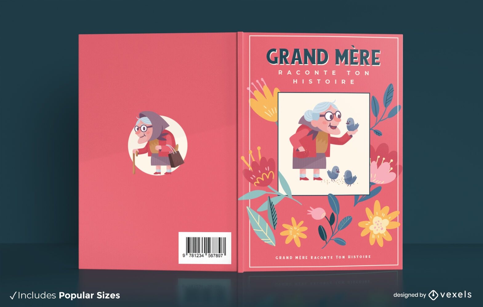 Grandmother's story book cover design