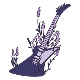 Color de guitarra botánica - 1 Diseño PNG Transparent PNG