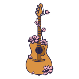 Color de guitarra botánica - 3 Diseño PNG Transparent PNG