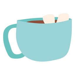 Hot chocolate semi flat PNG Design