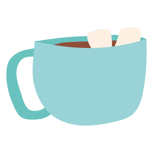 Hot chocolate semi flat PNG Design