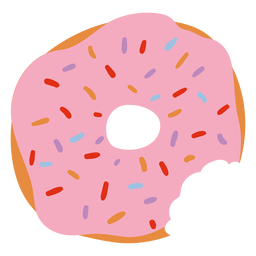 Rosquinha espalhada plana Desenho PNG