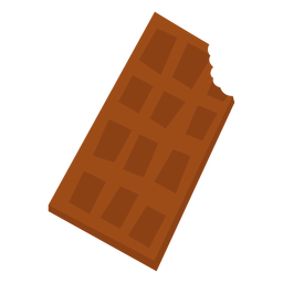 Chocolate bar semi flat Transparent PNG