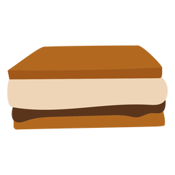 Icecream sandwich semi flat PNG Design