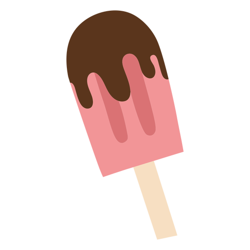 Chocolate dipped icecream semi flat