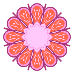 Rote Mandala-Blume PNG-Design