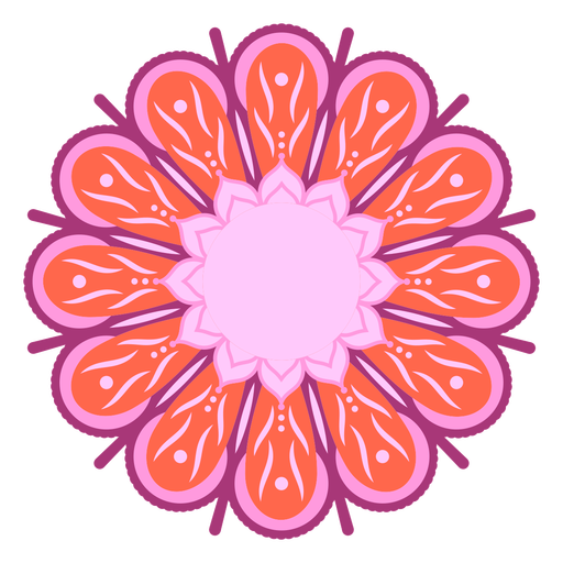 Rote Mandala-Blume PNG-Design