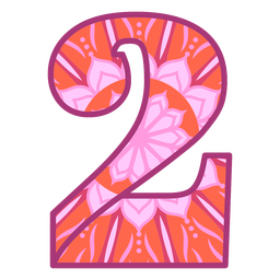 Number 2 mandala  PNG Design