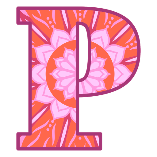 Letter P mandala  PNG Design