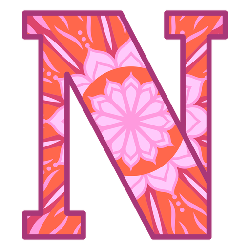 Letter N mandala  PNG Design