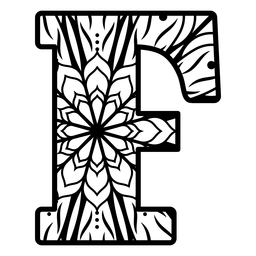 MandalaMonogramas Feminina - 43 Desenho PNG
