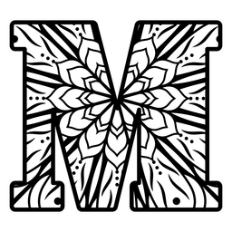 MandalaMonogramas Feminina - 72 Desenho PNG