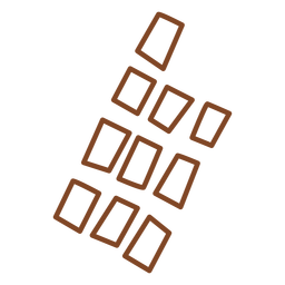 Chocolate filled stroke PNG Design