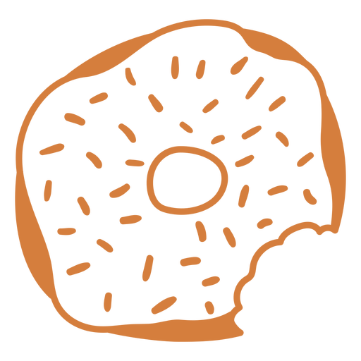  Donut filled stroke PNG Design