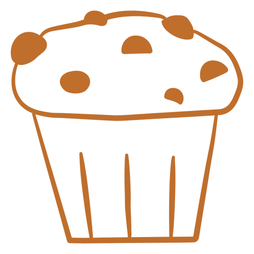 Muffin filled stroke PNG Design